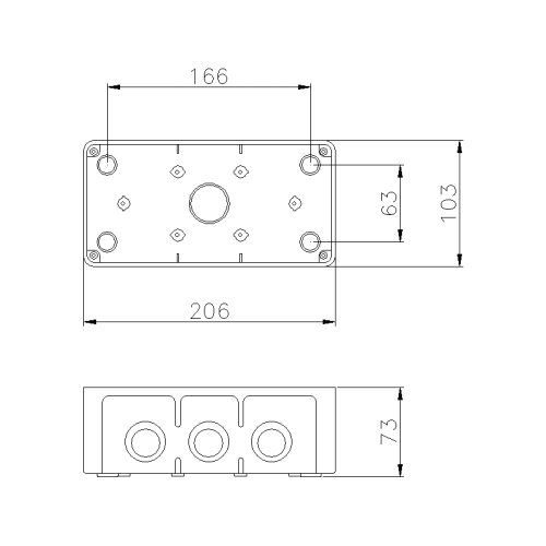 PRIMA WALL MOUNTED BOX FOR INTERLOCKED SOCKETS IP55