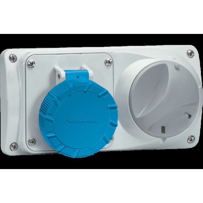 PRIMA РОЗЕТКА З МЕХАНІЧНИМ БЛОКУВАННЯМ 16A 3P+N+E 200-250V 50-60HZ 9H IP55