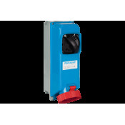TAIS SWITCHED SOCKET IN THERMOSETTING GRP WITH MECHANICAL INTERLOCK 63A 2P+E 200-250V 50-60HZ 6H