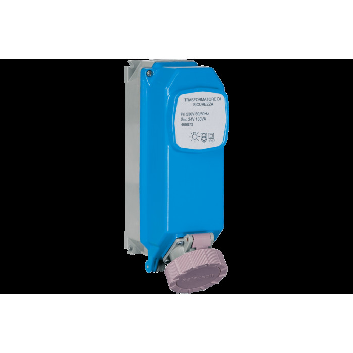 TAIS SOCKET IN THERMOSETTING GRP WITH SAFETY TRANSFORMER 16A 2P 230/24V 150VA 50-60HZ