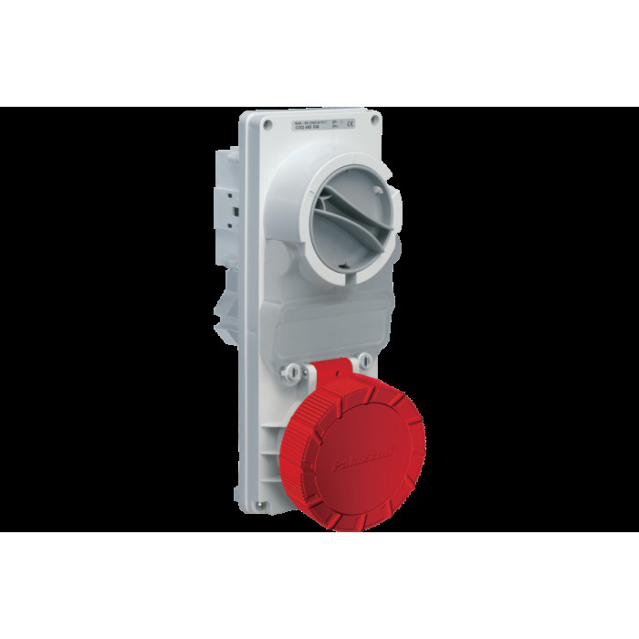 РОЗЕТКА З МЕХАНІЧНИМ БЛОКУВАННЯМ 63A 3P+N+E 200-250V 50-60HZ 9H IP65