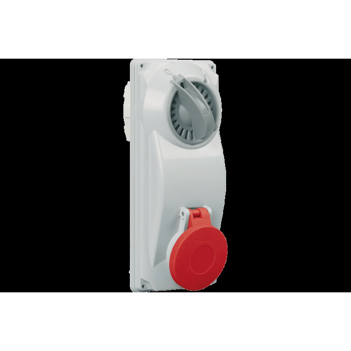 РОЗЕТКА З МЕХАНІЧНИМ БЛОКУВАННЯМ 16A 2P+E 200-250V 50-60HZ 6H IP44