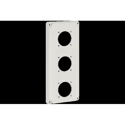 TOPTER FLANGE FOR 3 FIXED 50X50 INTERNATIONAL DOMESTIC SOCKETS