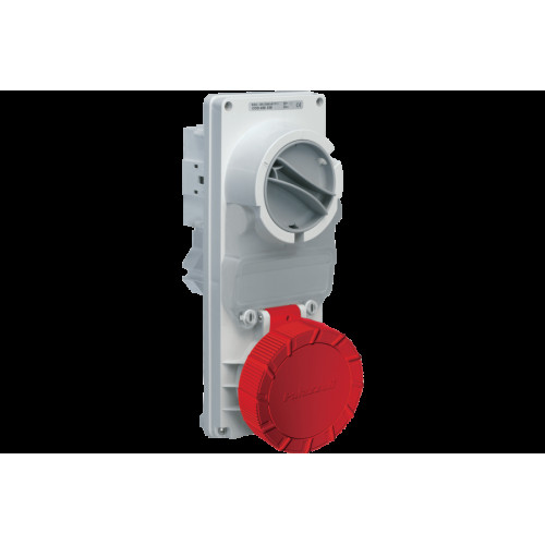 РОЗЕТКА З МЕХАНІЧНИМ БЛОКУВАННЯМ 63A 3P+E 100-130V 50-60HZ 4H IP65