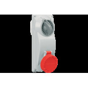 РОЗЕТКА З МЕХАНІЧНИМ БЛОКУВАННЯМ 32A 2P+E 200-250V 50-60HZ 4H IP66/IP67