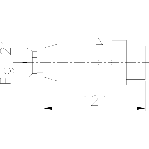 CEE НАДНИЗЬКА НАПРУГА ПРЯМА ВИЛКА 32A 2P 20-25/40-50V DC 10H IP44