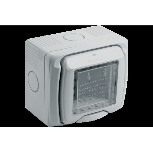 DOMOTER WALL MOUNTING WATERTIGHT ENCLOSURE FOR MODULAR DEVICES IP55 1 MODULE