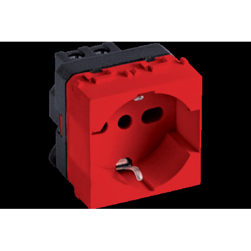 DOMOTER ІТАЛІЙСЬКО-НІМЕЦЬКИЙ СТАНДАРТ P11-P17 RED SCHUKO 10/16A 250V 2P+E - 21170R