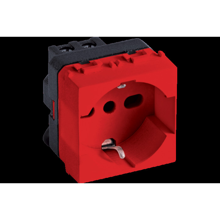DOMOTER ІТАЛІЙСЬКО-НІМЕЦЬКИЙ СТАНДАРТ P11-P17 RED SCHUKO 10/16A 250V 2P+E - 21170R