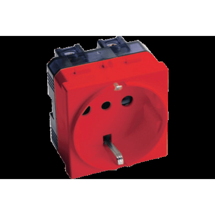 DOMOTER ІТАЛІЙСЬКО-НІМЕЦЬКИЙ СТАНДАРТ P30 RED SCHUKO 16A 250V 2P+E - 21175R