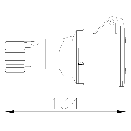 МУЛЬТИМАКС ПРЯМИЙ РОЗ'ЄМ 16A 2P+E 380-415V 50-60HZ 9H IP44