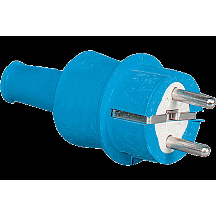 ШТЕПСЕЛЬНА ВИЛКА SCHUKO 2P+E 10/16A 250V В ГУМІ IP44