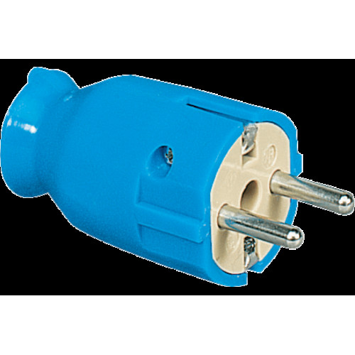 ШТЕПСЕЛЬНА ВИЛКА SCHUKO 2P+E 10/16A 250V В ТЕРМОПЛАСТИКУ IP20/IP44