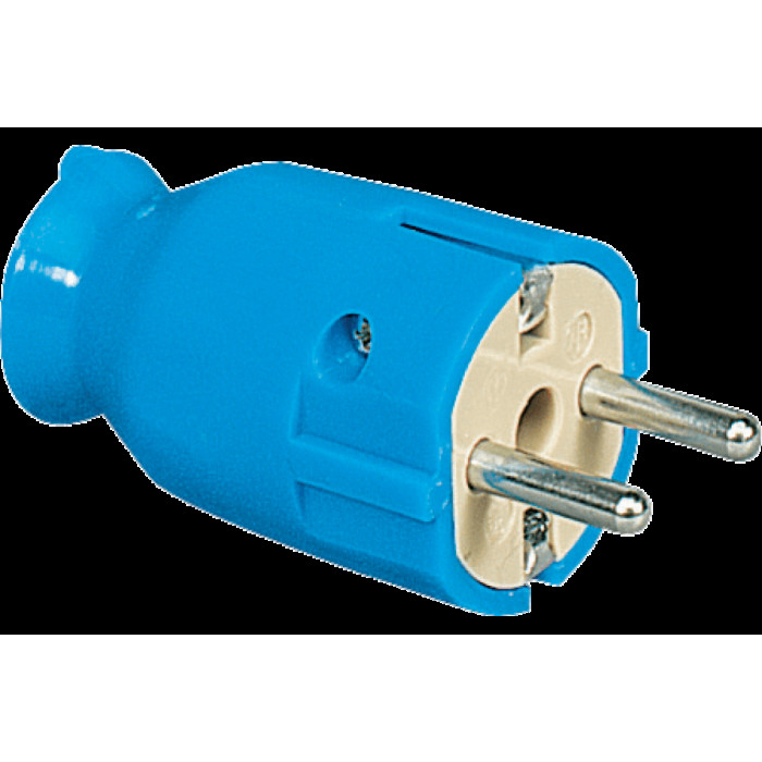 ШТЕПСЕЛЬНА ВИЛКА SCHUKO 2P+E 10/16A 250V В ТЕРМОПЛАСТИКУ IP20/IP44