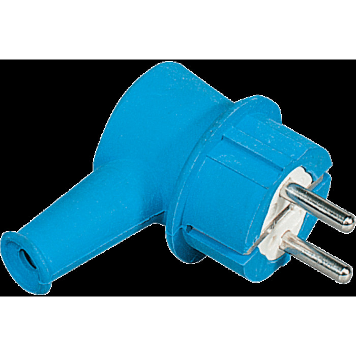 ШТЕПСЕЛЬНА ВИЛКА SCHUKO, КУТОВА 90° 2P+E 10/16A 250V В ГУМІ IP44