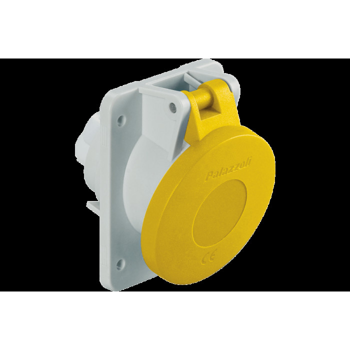 РОЗЕТКА НА ПАНЕЛЬ, КУТ НАХИЛУ 15°, КОМПАКТНИЙ ФЛАНЕЦЬ, 16A 2P+E 200-250V 50-60HZ 6H IP44 РОЗЕТКА НА ПАНЕЛЬ, КУТ НАХИЛУ 15°, КОМПАКТНИЙ ФЛАНЕЦЬ, 16A 2P+E 200-250V 50-60HZ 6H IP44
