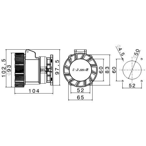 X-CEE ПРЯМА РОЗЕТКА 32A 3P+E 110V 4H IP66/67/68/69