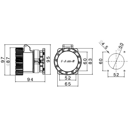 X-CEE ПРЯМА РОЗЕТКА 16A 3P+N+E 230V 9H IP66/67/68/69
