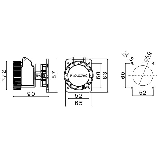 X-CEE ПРЯМА РОЗЕТКА 16A 2P+E 110V 4H IP66/67/68/69