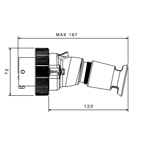 X-CEE ПРЯМА ВИЛКА 16A 2P+E 400V 9H IP66/67/68/69