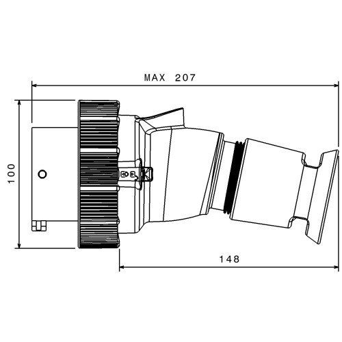 X-CEE ПРЯМА ВИЛКА 32A 3P+N+E 230V 9H IP66/67/68/69