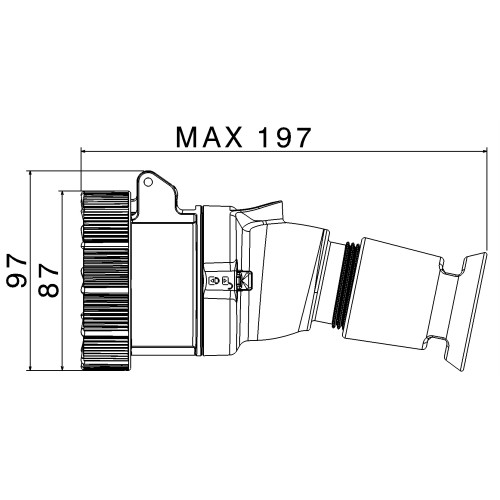 X-CEE ПРЯМИЙ РОЗ'ЄМ 16A 3P+N+E 110V 4H IP66/67/68/69