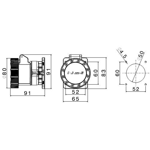 X-CEE ПРЯМА РОЗЕТКА 16A 3P+E 110V 4H IP66/67/68/69