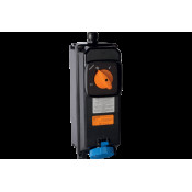 TAIS-EX INTERLOCKED SOCKET IN THERMOSETTING GRP WITH FUSES 2P+T 40A 400V 9H 3G 2D nR