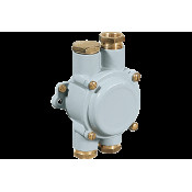 NAVE JUNCTION BOX IN BRASS WITH TERMINAL BLOCK 4X6 MM² AND 3 CABLE GLANDS 1 CAP